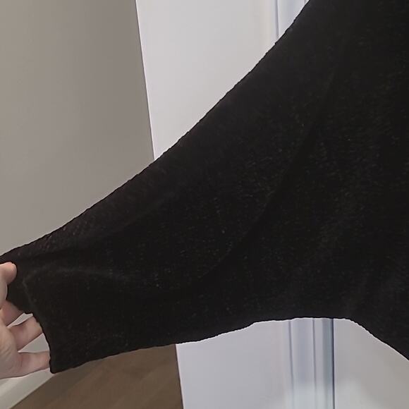 ZARA Velvet Velour Boatneck Dolman Batwing Knit Sweater - Picture 7 of 14